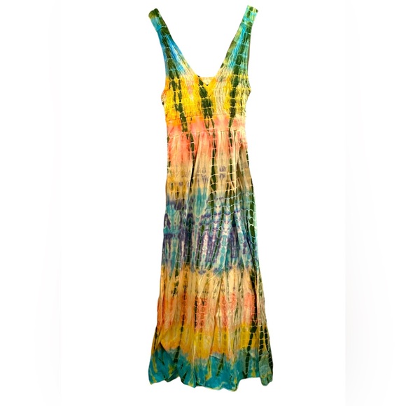 Tie dye rainbow summer dress - Picture 5 of 6